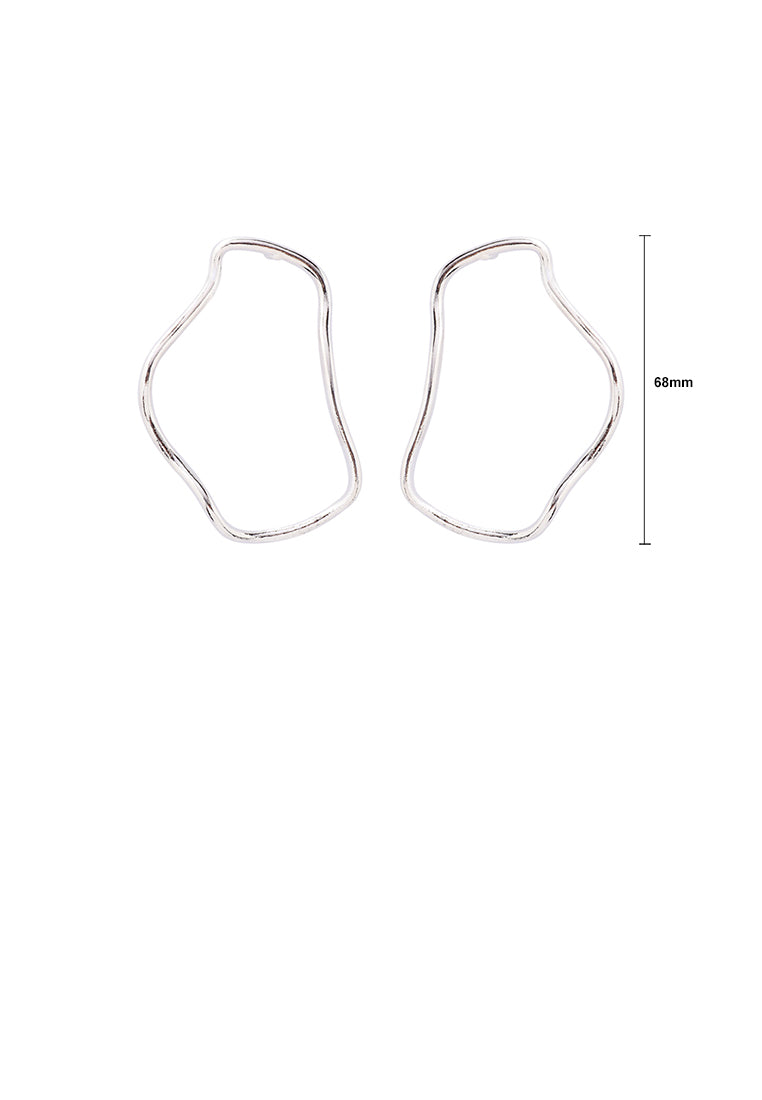 Simple and Personalized Hollow Irregular Geometric Stud Earrings