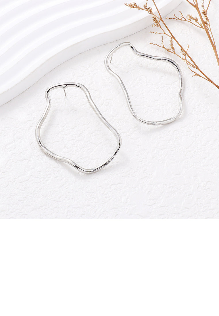 Simple and Personalized Hollow Irregular Geometric Stud Earrings