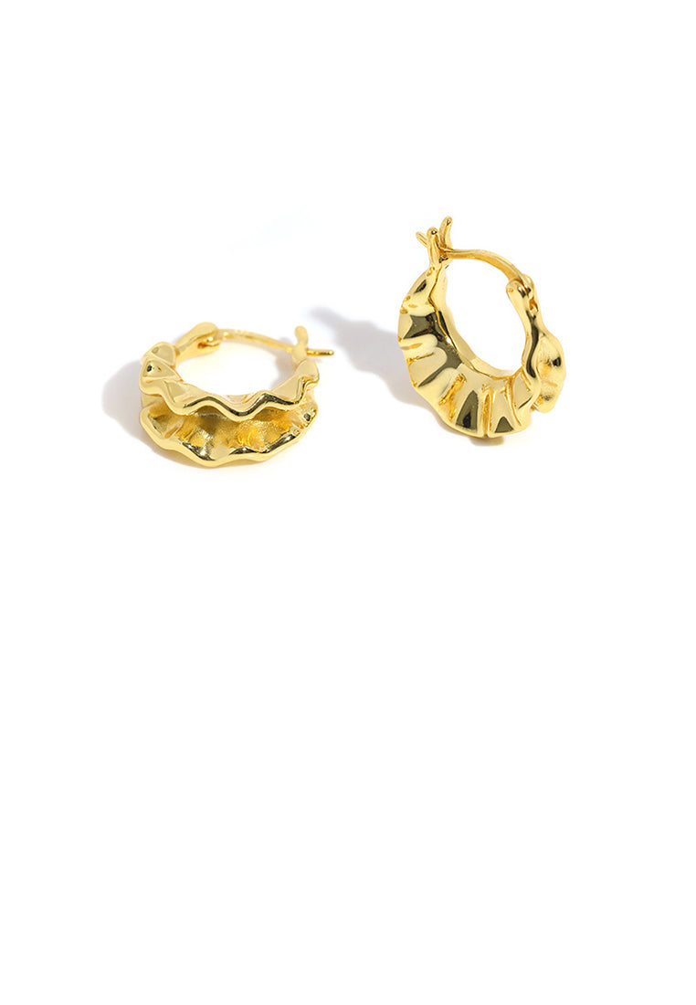 925 Sterling Silver Plated Gold Simple Fashion Irregular Geometric Earrings