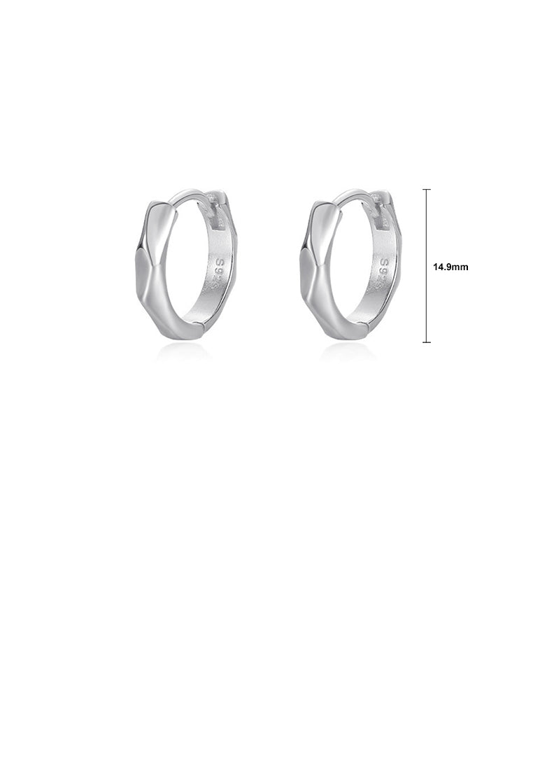 925 Sterling Silver Simple Personalized Rhombus Geometric Earrings