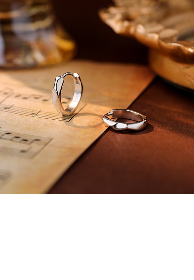 925 Sterling Silver Simple Personalized Rhombus Geometric Earrings