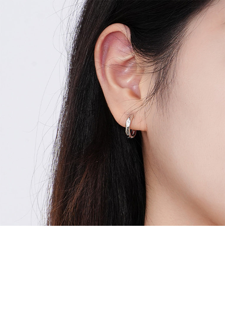 925 Sterling Silver Simple Personalized Rhombus Geometric Earrings