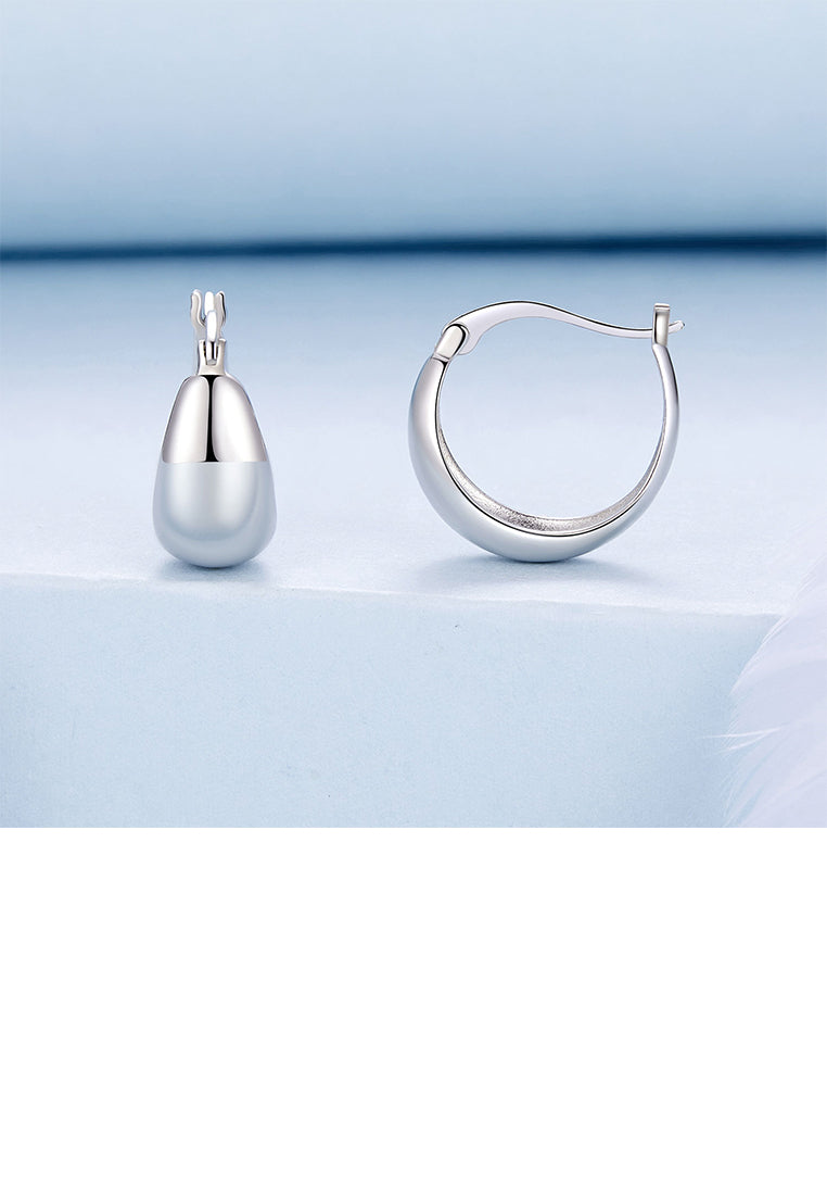 925 Sterling Silver Simple Fashion Geometric Earrings