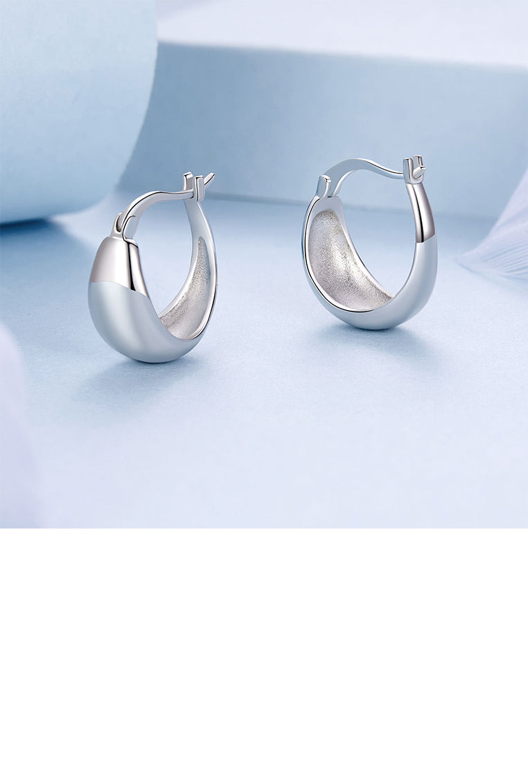 925 Sterling Silver Simple Fashion Geometric Earrings
