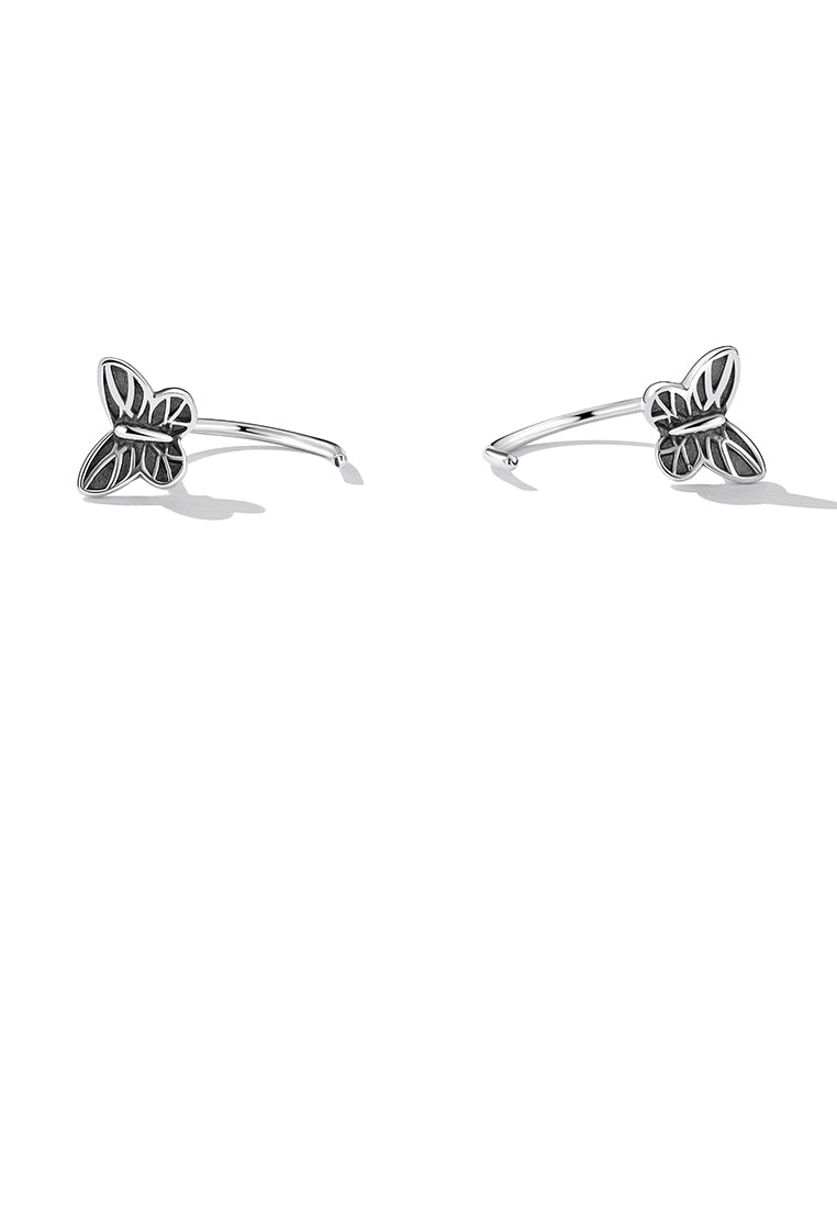 925 Sterling Silver Mini Cute Butterfly Stud Earrings