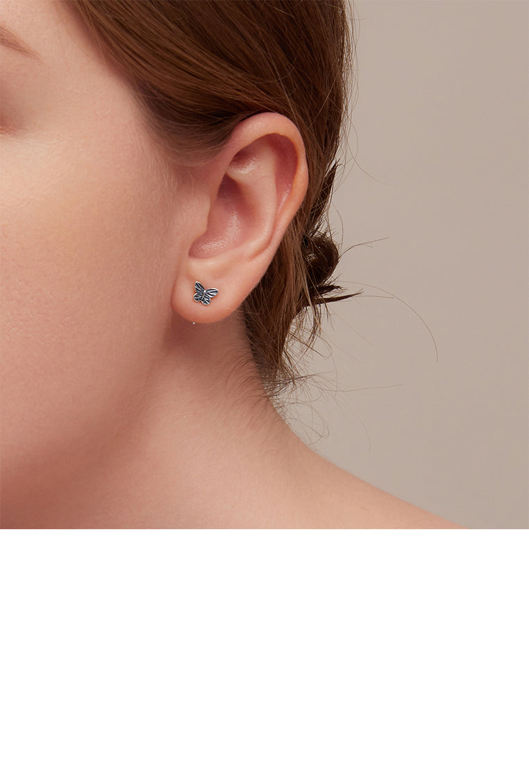925 Sterling Silver Mini Cute Butterfly Stud Earrings