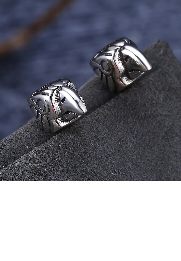 925 Sterling Silver Vintage Fashion Eagle Mouth Earrings