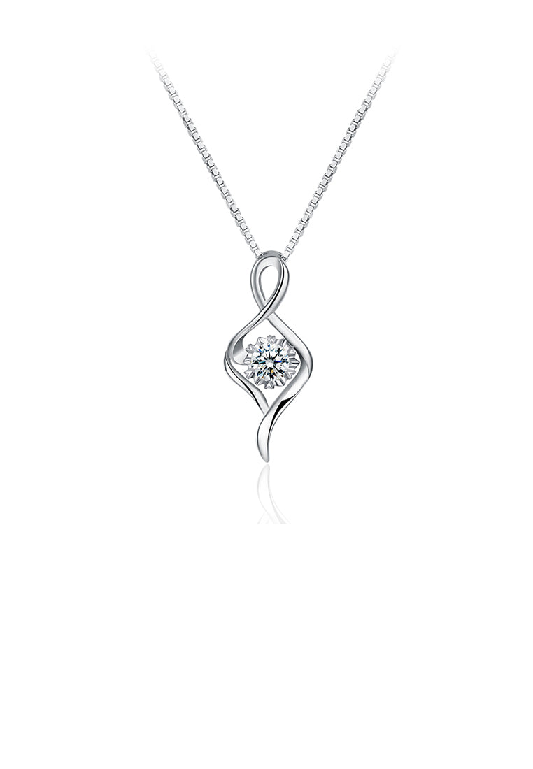 925 Sterling Silver Simple Fashion Pendant Necklace with Cubic Zircon
