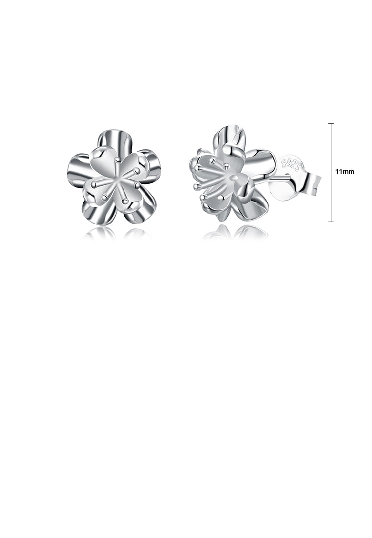 925 Sterling Silver Romantic Elegant Exquisite Daisies Flower Earrings and Ear Studs