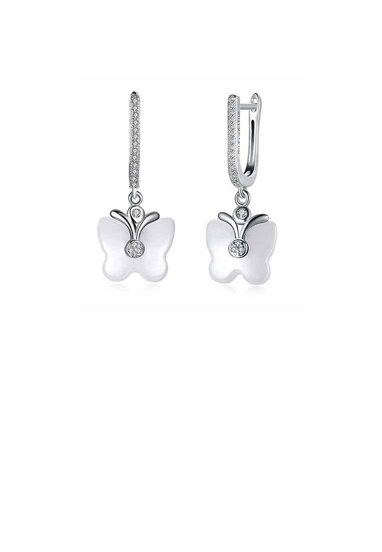 Elegant Butterfly Earrings with Austrian Element Crystal