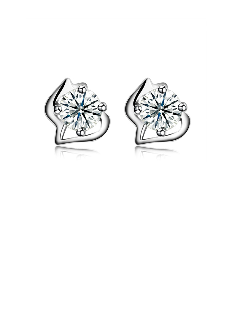 925 Sterling Silver Simple Mini Elegant Ear Studs and Earrings with Cubic Zircon