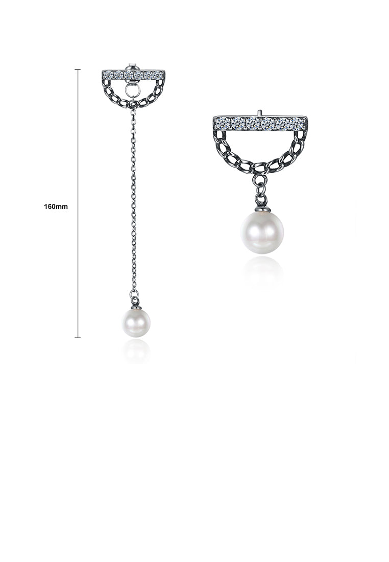 925 Sterling Silver Pearl Earrings - Luxurious Look