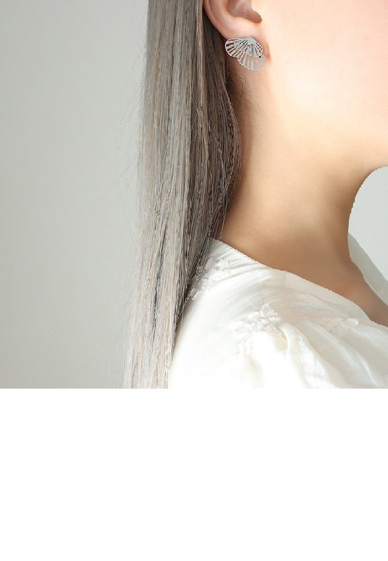 Fashion Elegant 316L Stainless Steel Hollow Butterfly Stud Earrings