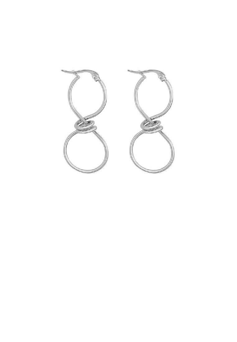 Simple Fashion 316L Stainless Steel Twisted Geometric Earrings