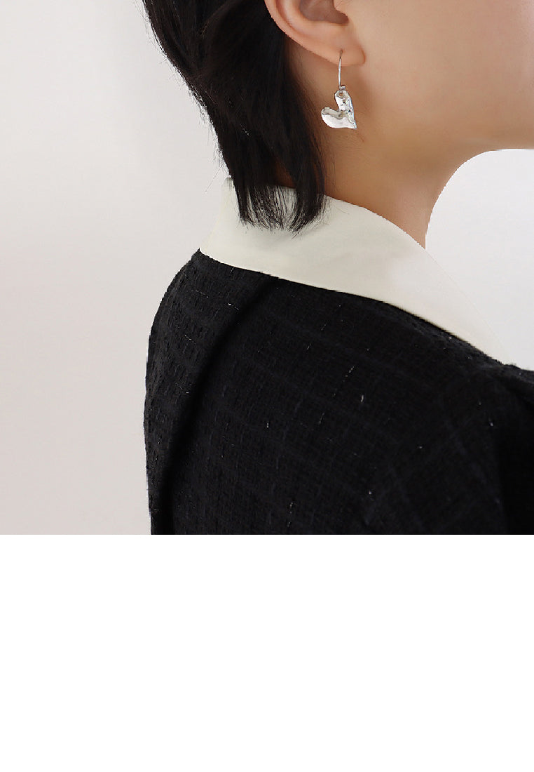 Simple and Elegant 316L Stainless Steel Heart Geometric Earrings