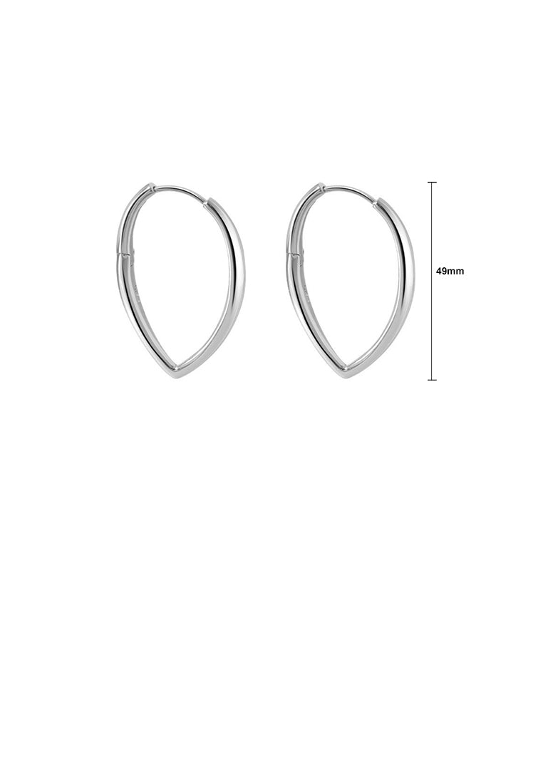 925 Sterling Silver Simple Fashion V-shaped Geometric Stud Earrings