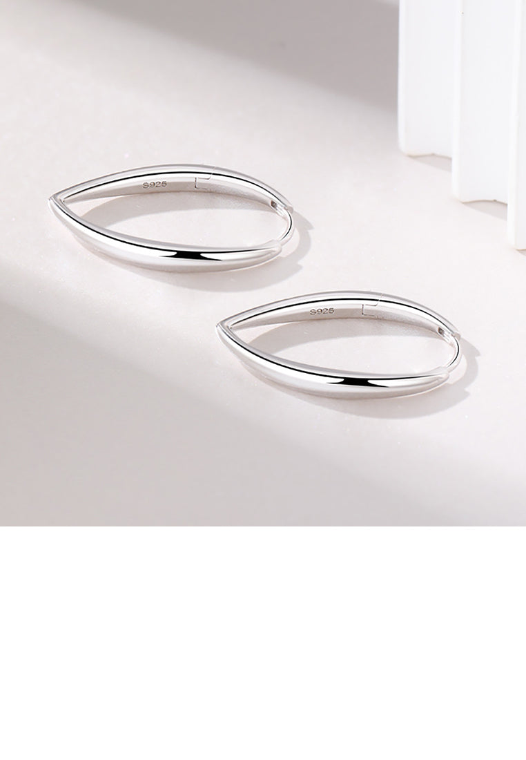 925 Sterling Silver Simple Fashion V-shaped Geometric Stud Earrings