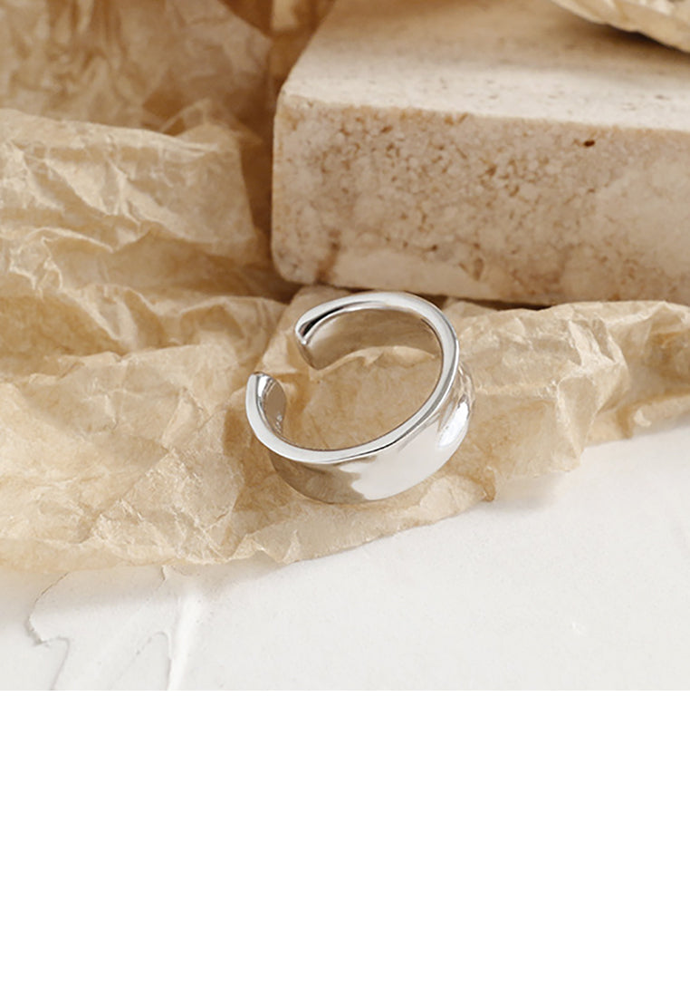 925 Sterling Silver Simple Personality Irregular Geometric Single Ear Clip