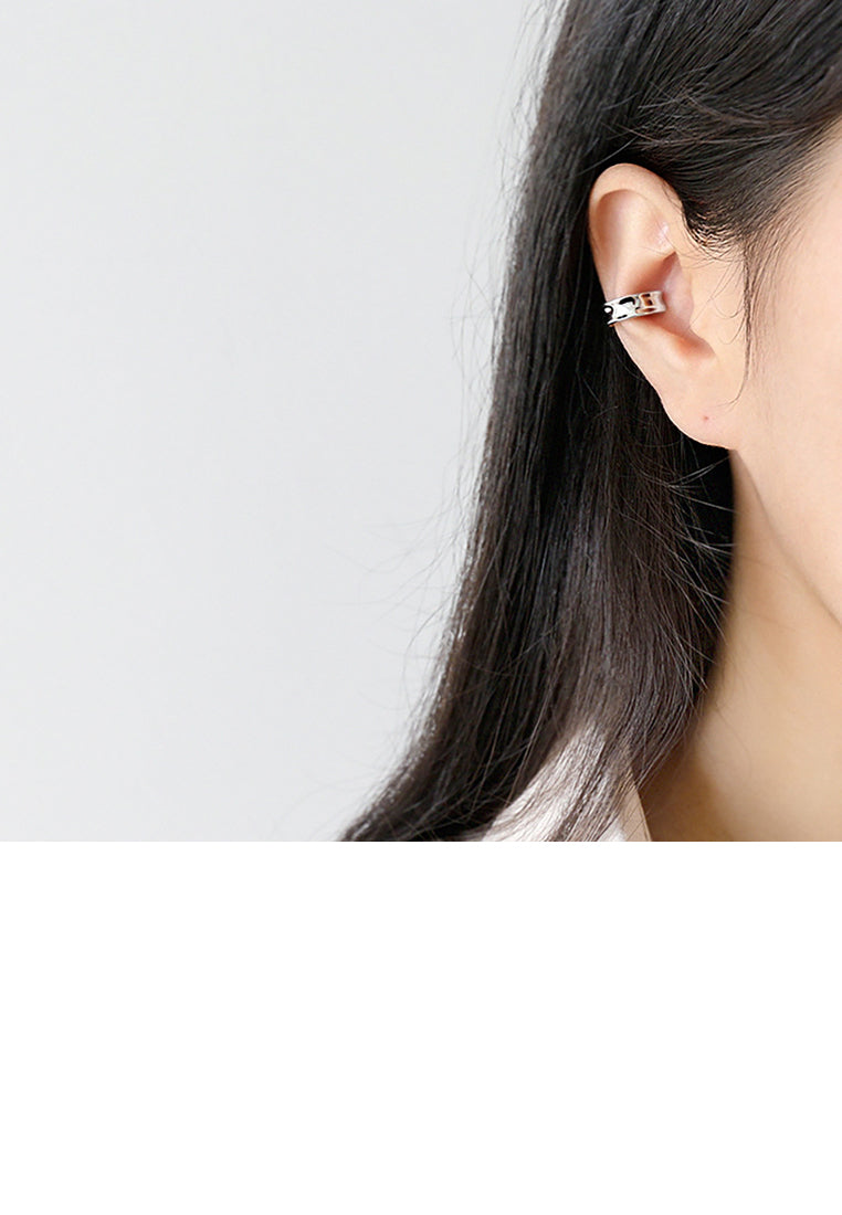 925 Sterling Silver Simple Personality Irregular Geometric Single Ear Clip