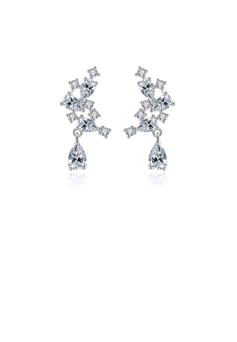 Fashion Temperament Pattern Water Drop Geometric Earrings with Cubic Zirconia - Luxurious Look