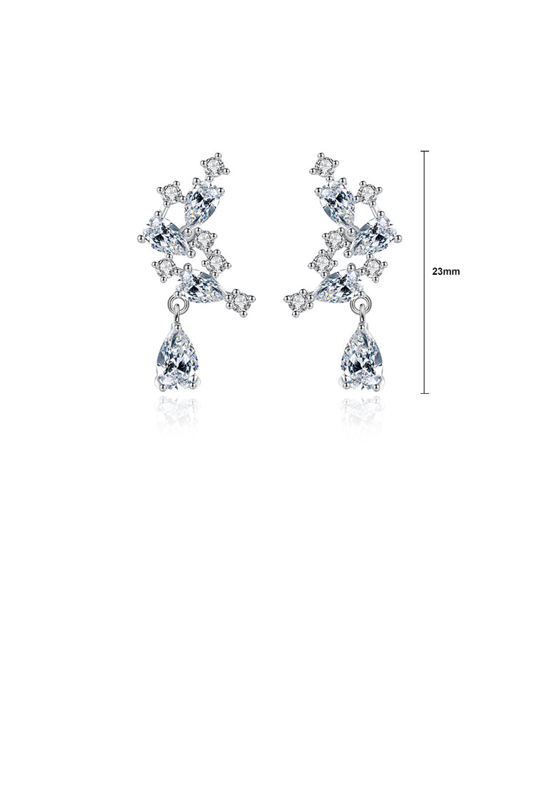 Fashion Temperament Pattern Water Drop Geometric Earrings with Cubic Zirconia - Luxurious Look