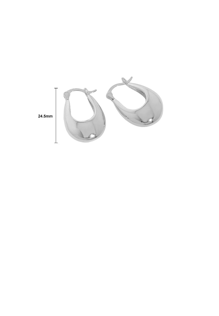 925 Sterling Silver Simple and Fashion U-shaped Geometric Stud Earrings