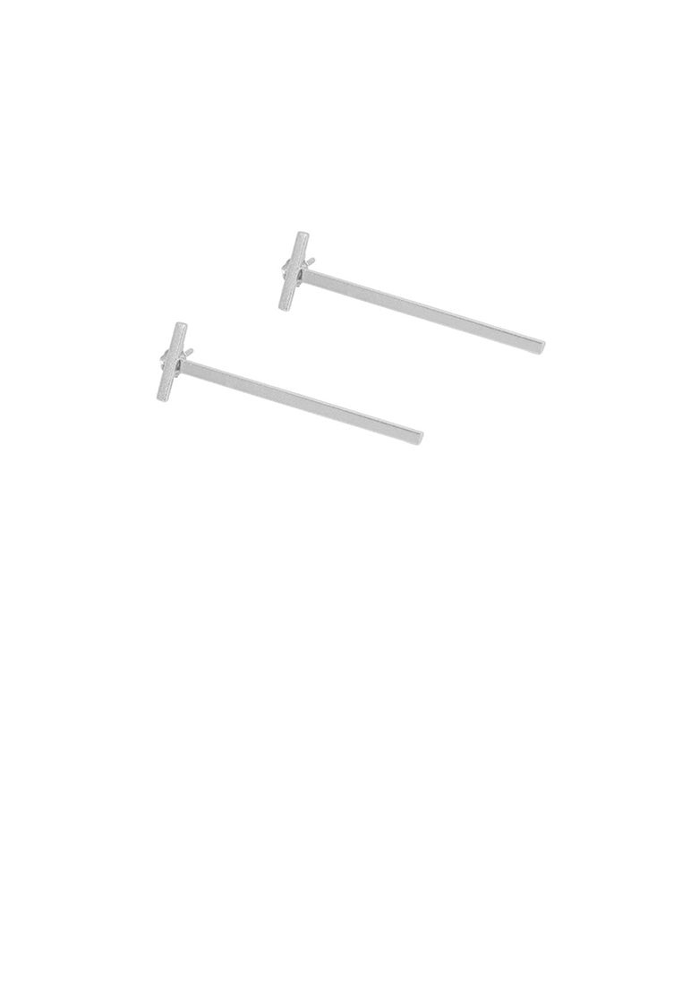 925 Sterling Silver Simple Fashion T-shaped Geometric Stud Earrings