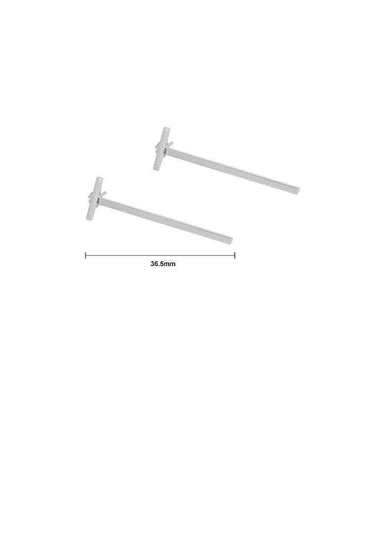 925 Sterling Silver Simple Fashion T-shaped Geometric Stud Earrings