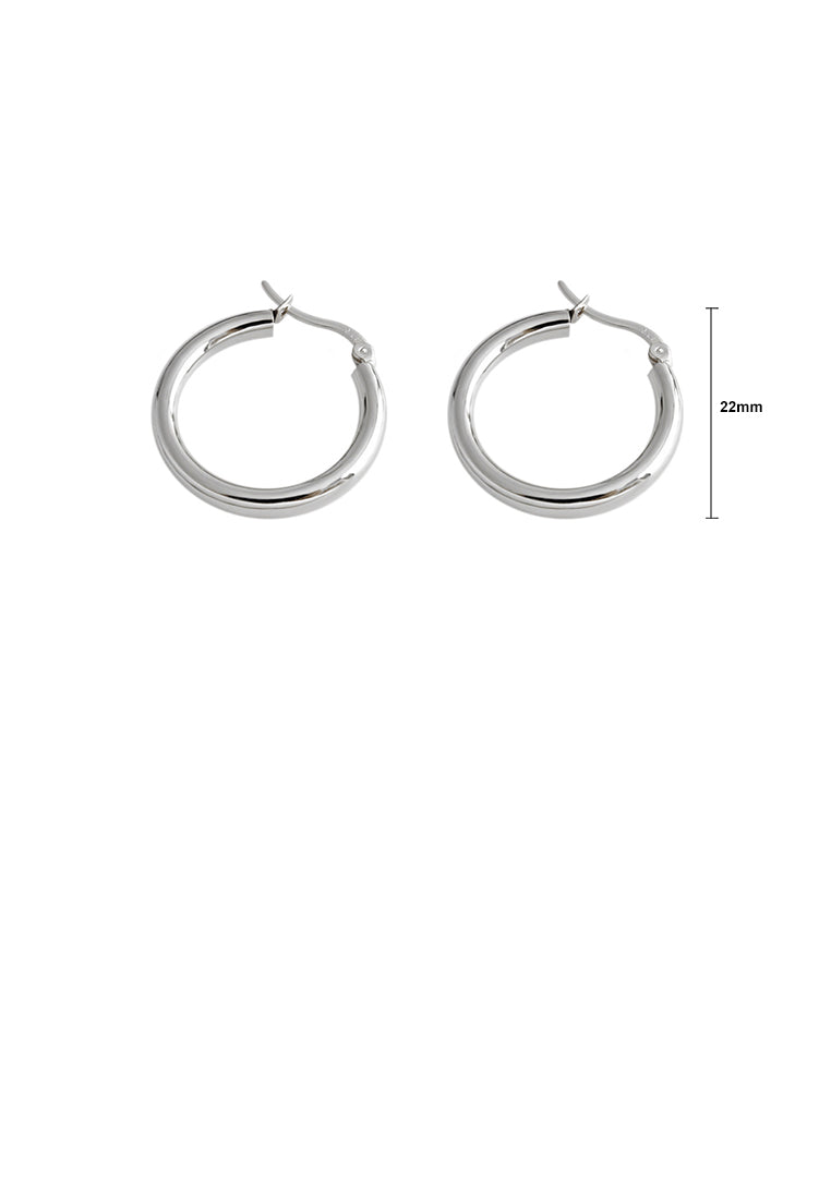 925 Sterling Silver Simple and Fashion Hollow Geometric Round Stud Earrings