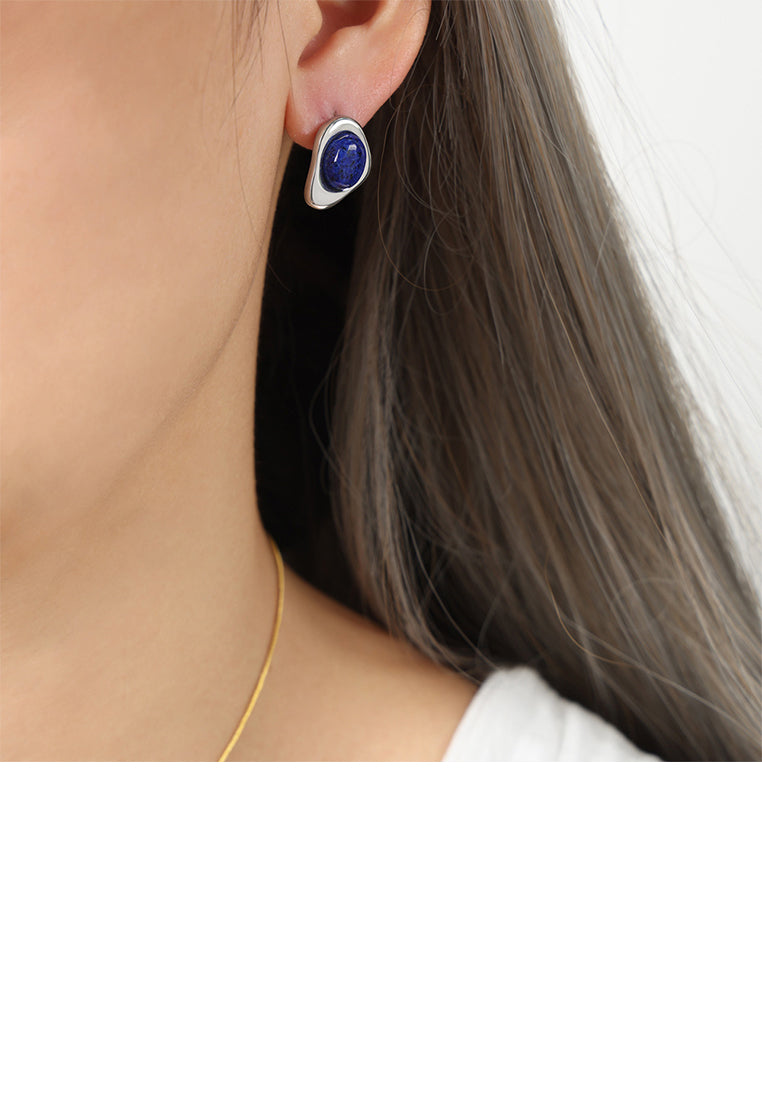 Fashion and Personalized 316L Stainless Steel Irregular Geometric Stud Earrings