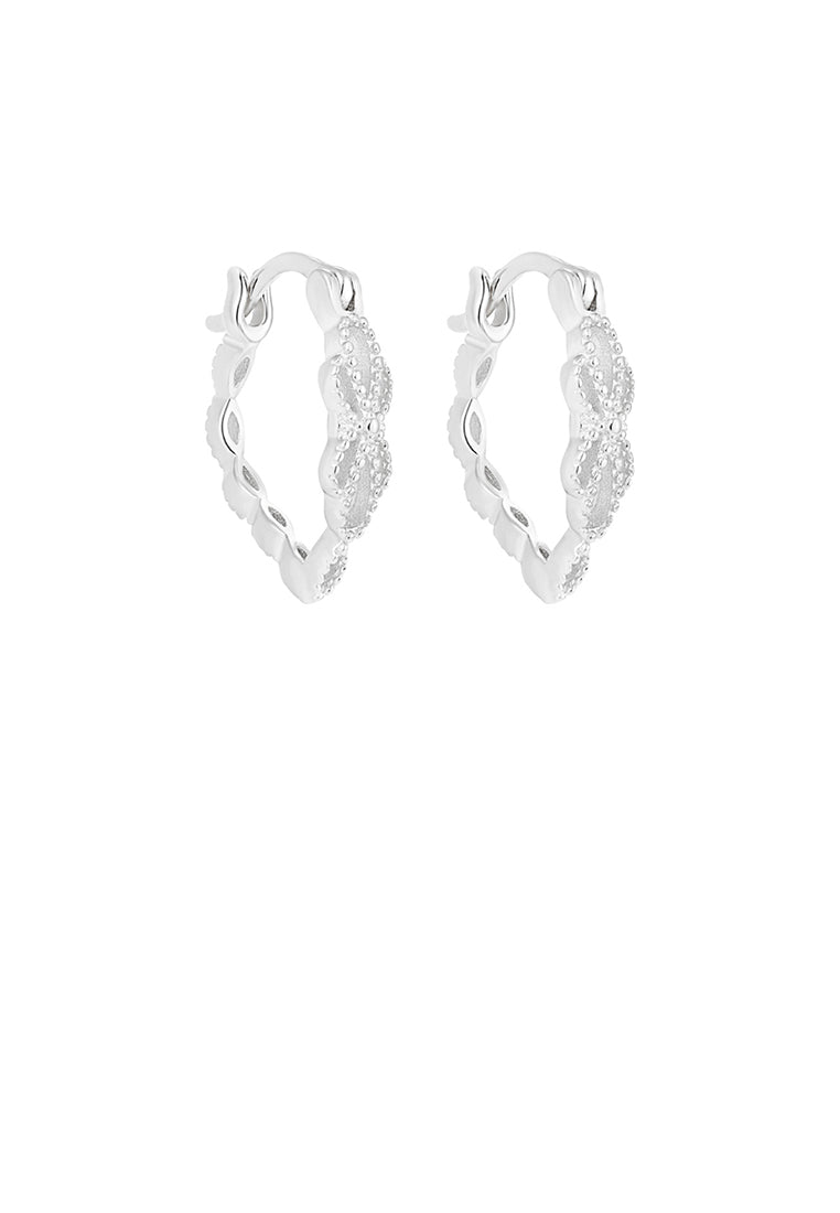 925 Sterling Silver Simple Temperament Hollow Pattern Geometric Earrings