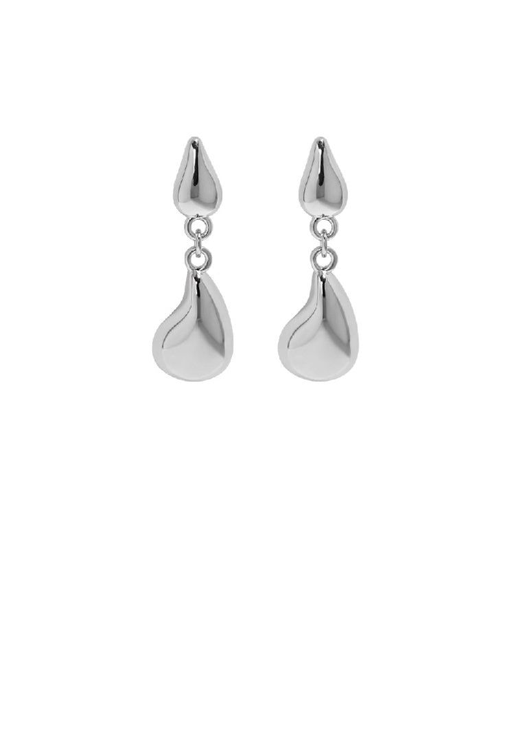 925 Sterling Silver Fashion Simple Water Drop Shape Tassel Earrings