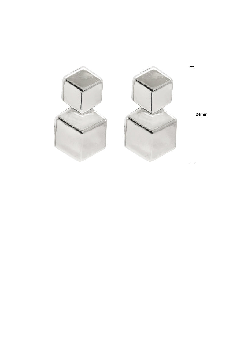 Simple Personality Geometric Square Stud Earrings