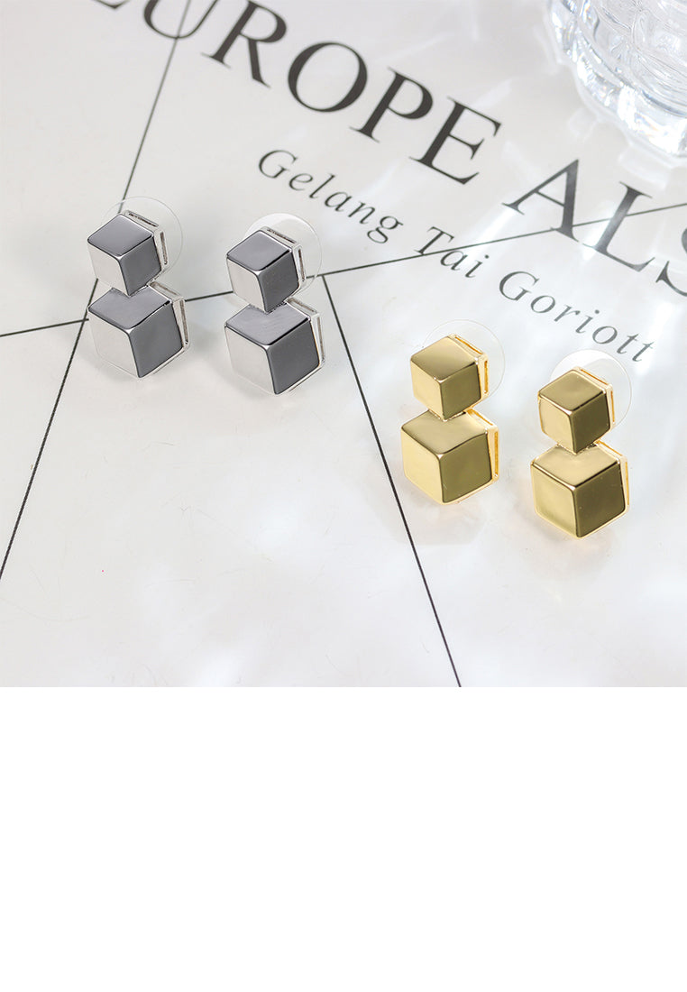 Simple Personality Geometric Square Stud Earrings