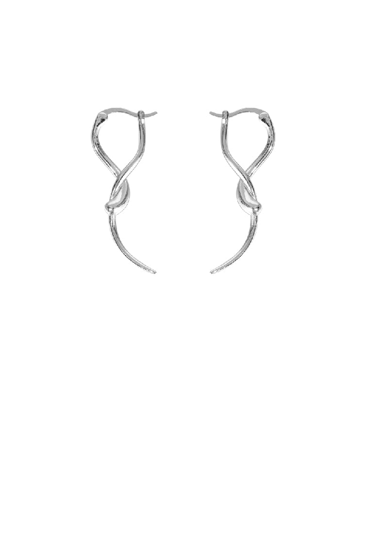 925 Sterling Silver Fashion Personality Cross Geometric Circle Long Earrings