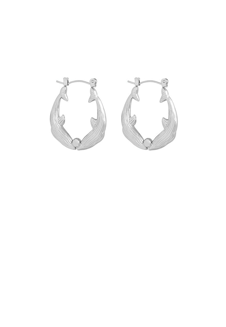 Fashion and Creative 316L Stainless Steel Dolphin Earrings