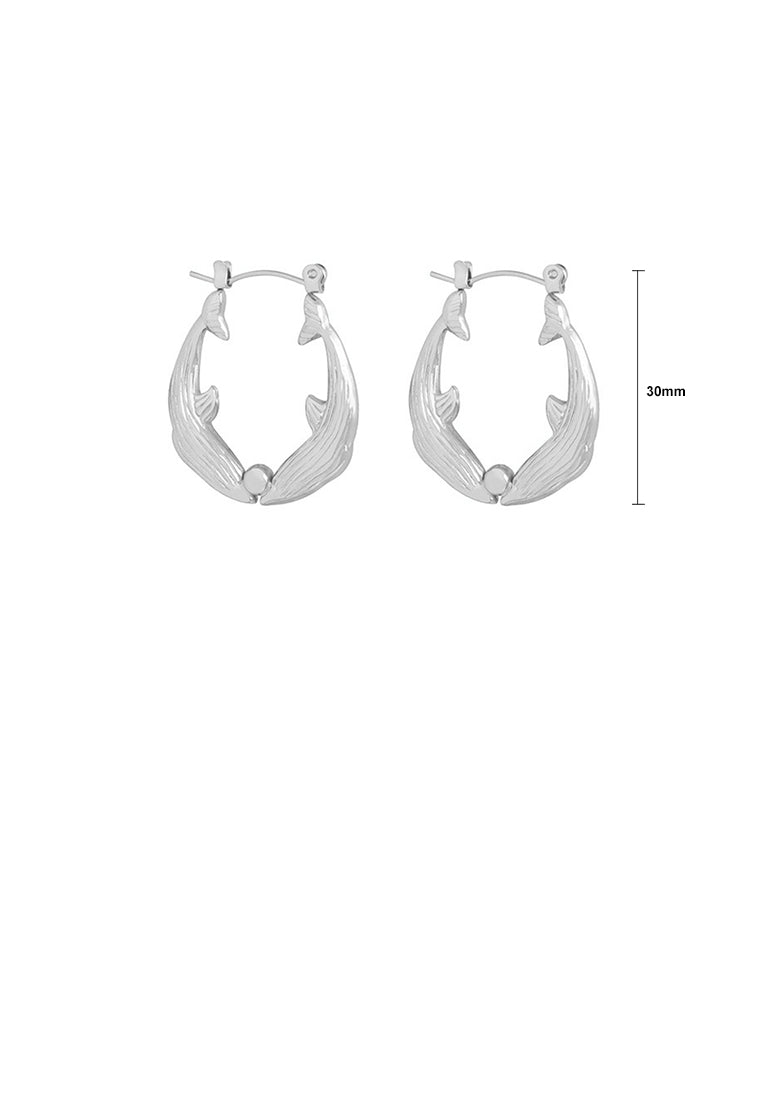 Fashion and Creative 316L Stainless Steel Dolphin Earrings
