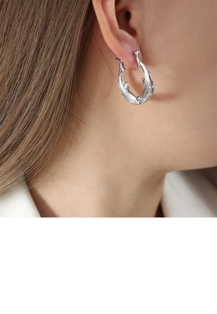 Fashion and Creative 316L Stainless Steel Dolphin Earrings