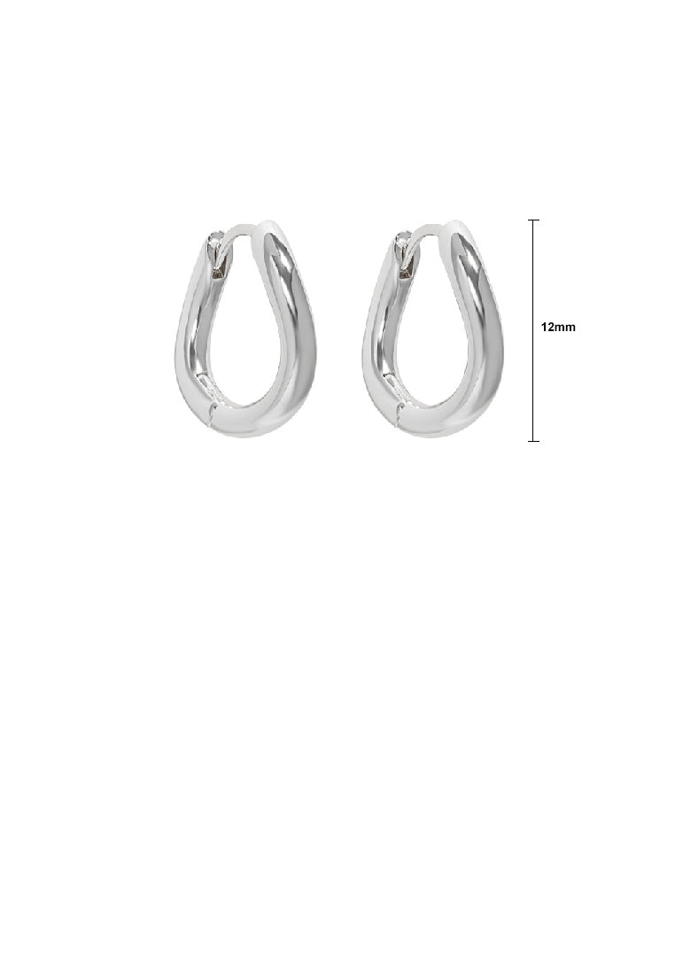925 Sterling Silver Simple Personality Irregular Line Geometric Stud Earrings