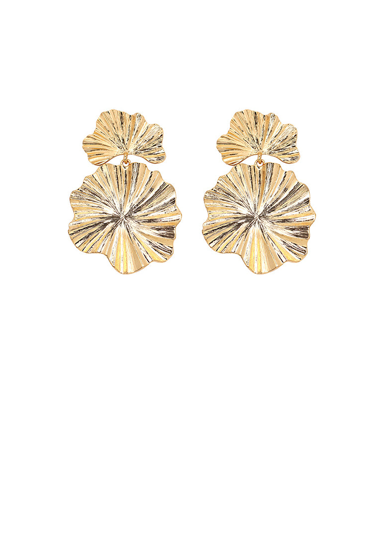 Fashion and Simple Plated Gold Irregular Geometric Earrings