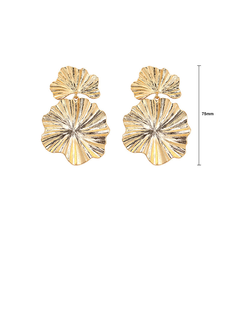 Fashion and Simple Plated Gold Irregular Geometric Earrings