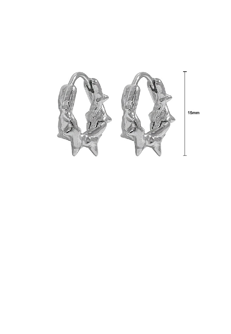 925 Sterling Silver Fashion Personality Irregular Willow Stud Geometric Stud Earrings