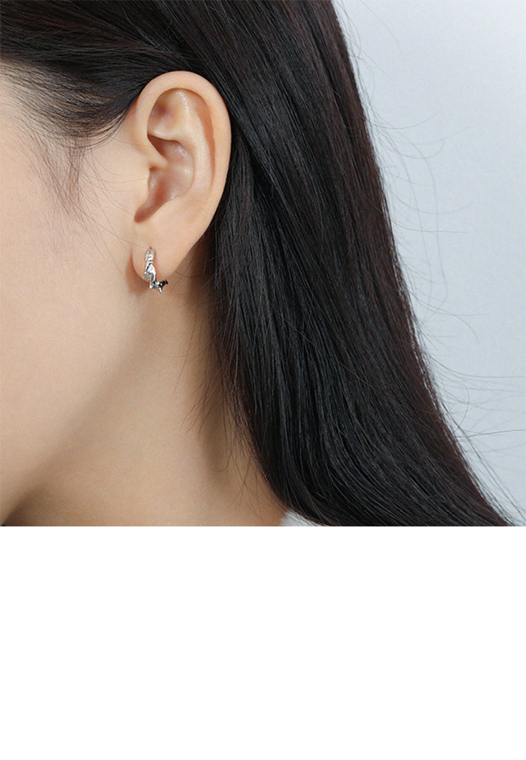 925 Sterling Silver Fashion Personality Irregular Willow Stud Geometric Stud Earrings