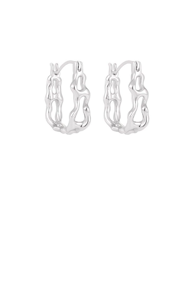 925 Sterling Silver Fashion Simple Irregular Hollow U-shaped Geometric Earrings
