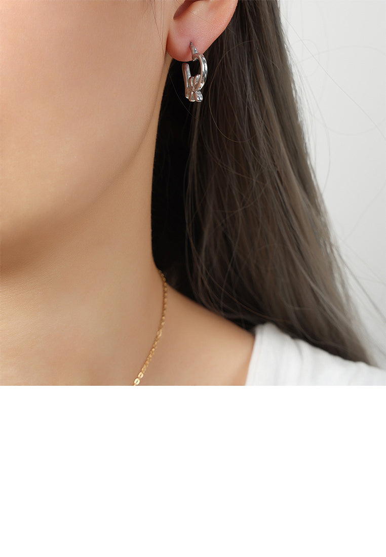 Simple and Fashion 316L Stainless Steel Butterfly Heart-shaped Stud Earrings