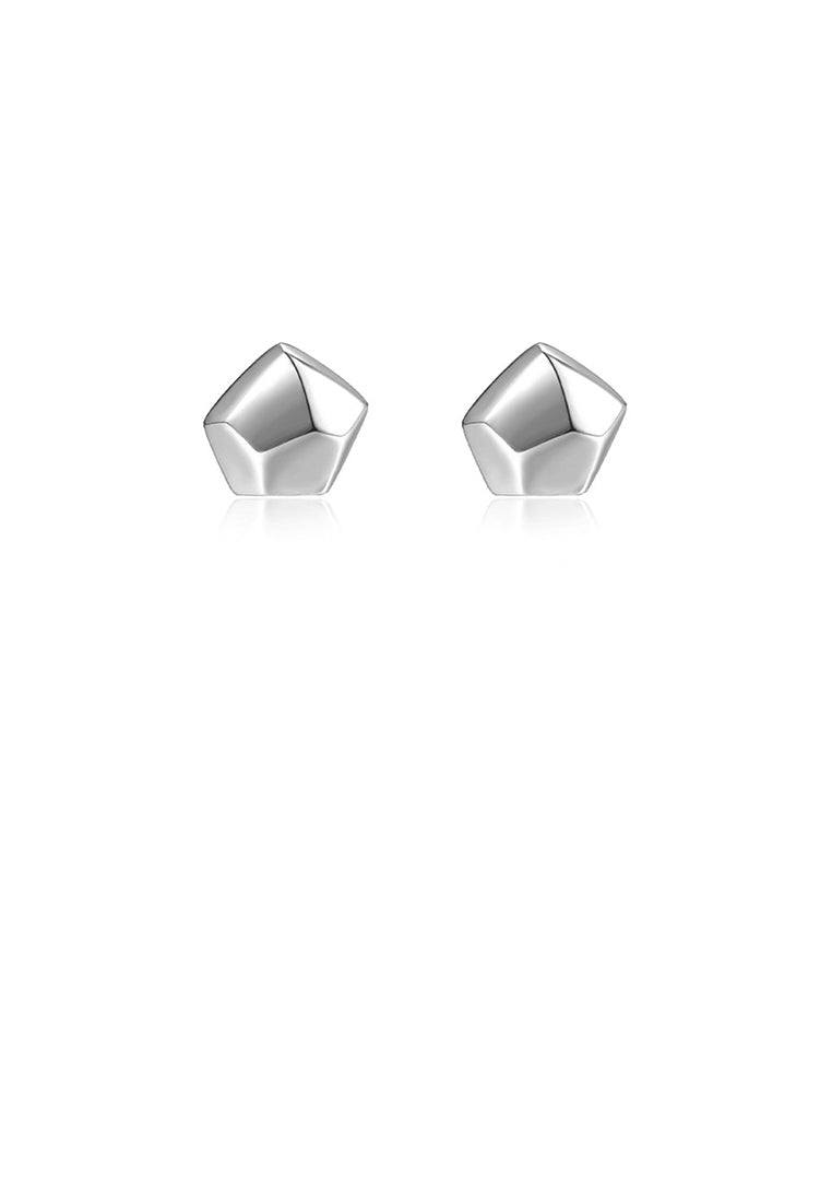925 Sterling Silver Simple Personality Irregular Geometric Stud Earrings
