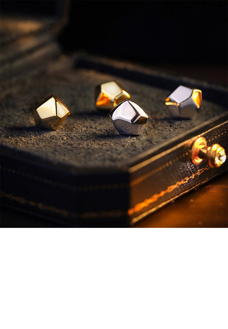 925 Sterling Silver Simple Personality Irregular Geometric Stud Earrings