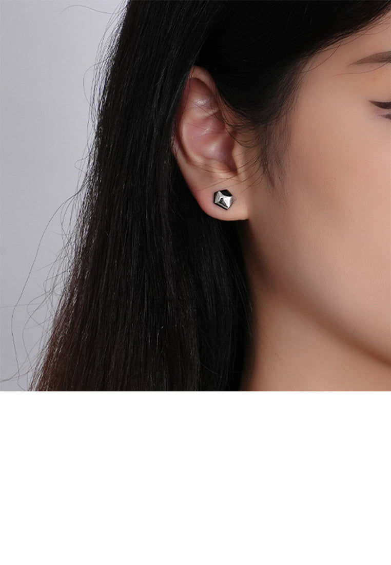 925 Sterling Silver Simple Personality Irregular Geometric Stud Earrings