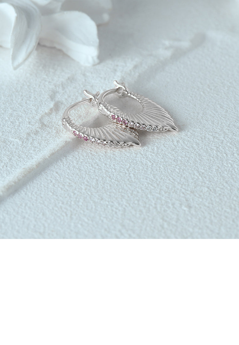 925 Sterling Silver Fashion Temperament Line Pattern Geometric Earrings with Cubic Zirconia - Luxurious Look