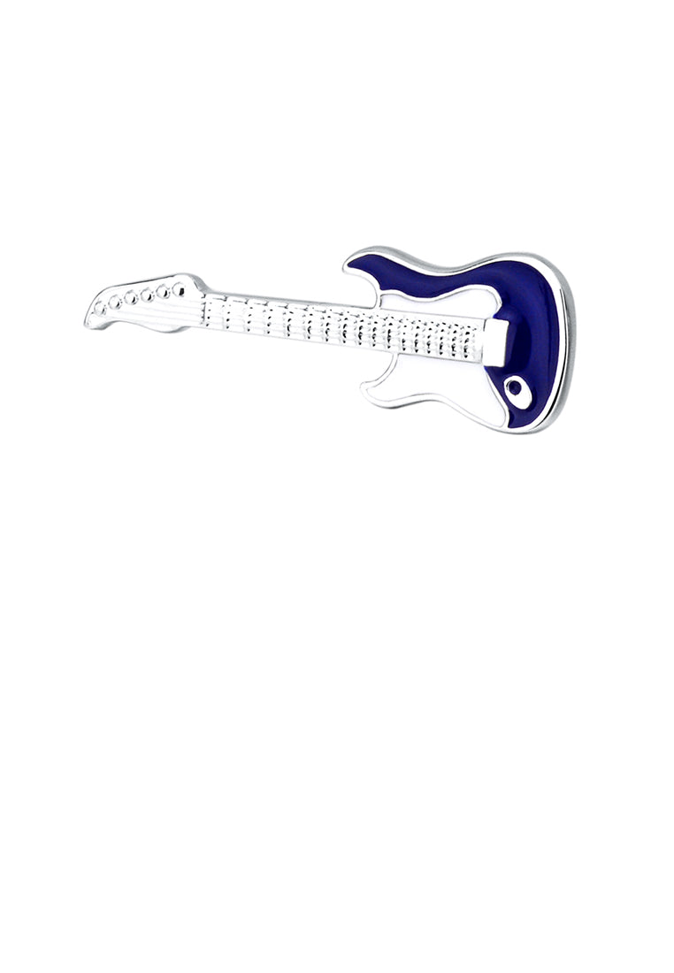 Fashion Punk Blue Electric Guitar Brooch